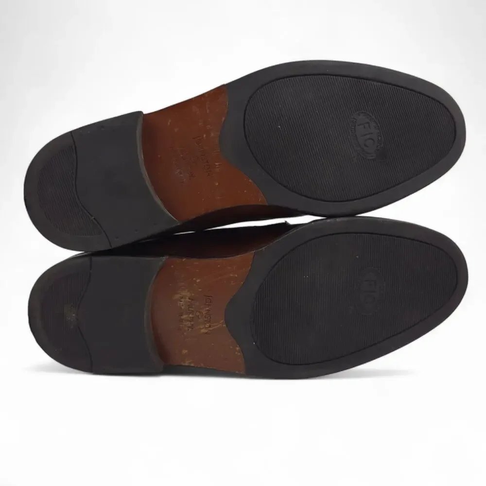 Johnston &‎ Murphy Dress Shoes Mens 10.5 W Passport Cap Toe Oxford Brown 20-4926